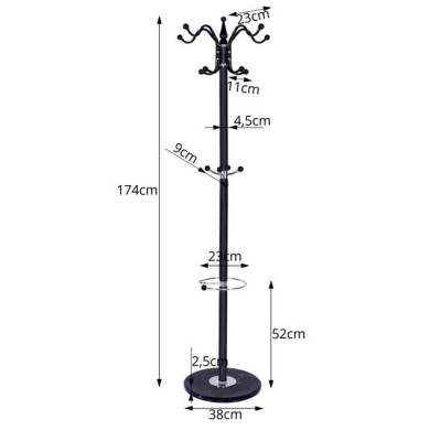 Stojanový vešiak SPRINGOS BARON čierny