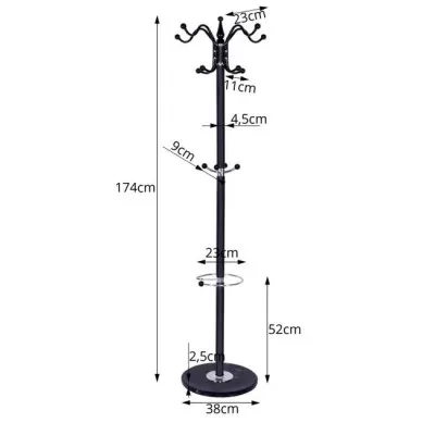 Stojanový vešiak SPRINGOS BARON čierny