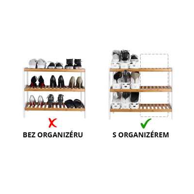 Organizér na topánky čierny SPRINGOS HA3010