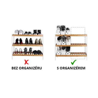 Organizér na topánky čierny SPRINGOS HA3010