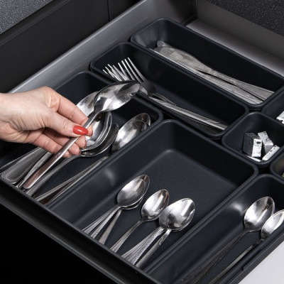 Organizéry do zásuvky sada 8ks, čierne SPRINGOS HA3056