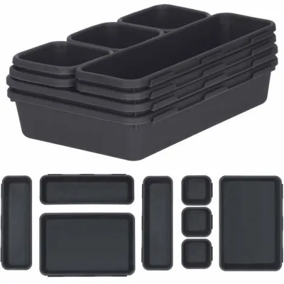 Organizéry do zásuvky sada 8ks, čierne SPRINGOS HA3056