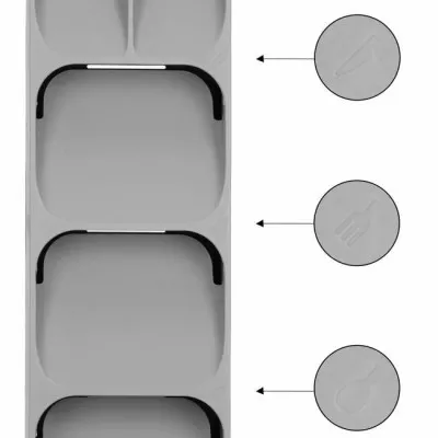 Príborník 5 priehradok, šedý SPRINGOS HA3067