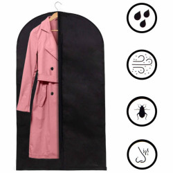 Obal na odevy 90x60 cm, čierny SPRINGOS HA3076