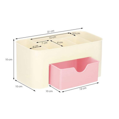 Organizér na kozmetiku / šperkovnica béžovo-ružový SPRINGOS HA3086