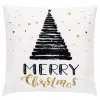 Obliečka na vankúš 40x40 cm Merry Christmas, bielo-čierna
