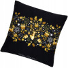 Obliečka na vankúš 40x40 cm Merry Christmas, čierno-zlatá