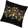 Obliečka na vankúš 40x40 cm Merry Christmas, čierno-zlatá