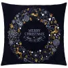 Obliečka na vankúš 40x40 cm Merry Christmas, čierno-biela