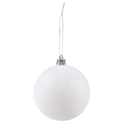 Vianočné banky biele mix - 6cm, sada 20ks