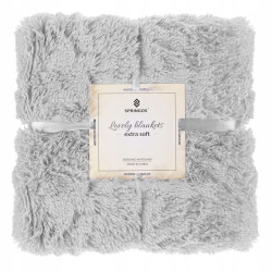 Deka 160x200 cm dvojvrstvová SPRINGOS LOTUS svetlo šedá