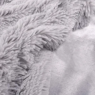 Deka 200x220 cm dvojvrstvová SPRINGOS LOTUS svetlo šedá