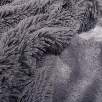 Deka 200x220 cm dvojvrstvová SPRINGOS LOTUS tmavo šedá