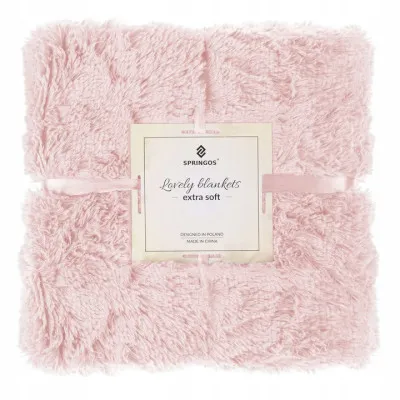 Deka 200x220 cm dvojvrstvová SPRINGOS LOTUS staroružová