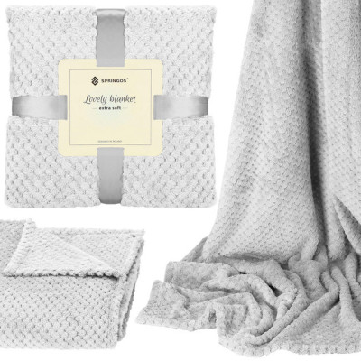 Deka 200x220 cm Springos Vespa svetlo šedá