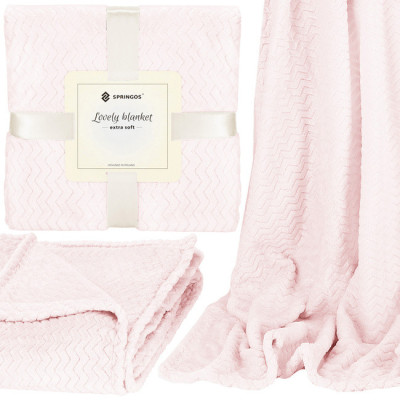 Deka 200x220 cm Springos Splendit svetlo ružová