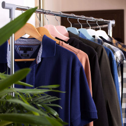 Ramienka na šaty 43cm drevené, prírodné, sada 3ks SPRINGOS URBAN