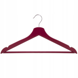 Ramienka na šaty 43cm drevené, vínové, sada 3ks SPRINGOS URBAN