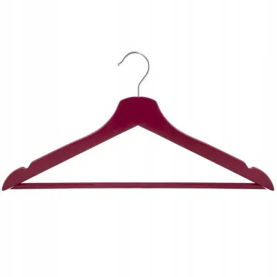 Ramienka na šaty 43cm drevené, vínové, sada 3ks SPRINGOS URBAN