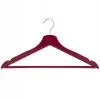 Ramienka na šaty 43cm drevené, vínové, sada 3ks SPRINGOS URBAN
