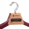 Ramienka na šaty 43cm drevené, vínové, sada 3ks SPRINGOS URBAN