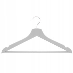 Ramienka na šaty 43cm drevené, šedé, súprava 3ks SPRINGOS URBAN