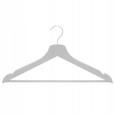 Ramienka na šaty 43cm drevené, šedé, súprava 3ks SPRINGOS URBAN