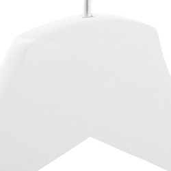 Ramienka na šaty 43cm drevené, biele, súprava 3ks SPRINGOS URBAN