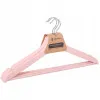 Ramienka na šaty 43cm drevené, ružové, súprava 3ks SPRINGOS URBAN