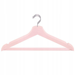 Ramienka na šaty 43cm drevené, ružové, súprava 3ks SPRINGOS URBAN