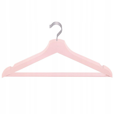 Ramienka na šaty 43cm drevené, ružové, súprava 3ks SPRINGOS URBAN