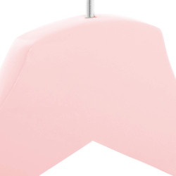 Ramienka na šaty 43cm drevené, ružové, súprava 3ks SPRINGOS URBAN