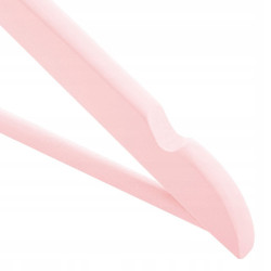 Ramienka na šaty 43cm drevené, ružové, súprava 3ks SPRINGOS URBAN