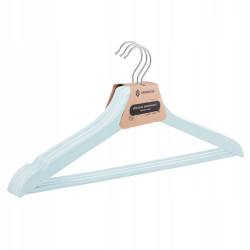 Ramienka na šaty 43cm drevené, šedomodré, súprava 3ks SPRINGOS URBAN