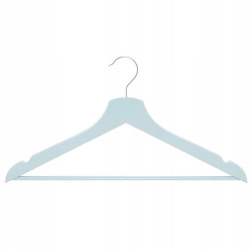 Ramienka na šaty 43cm drevené, šedomodré, súprava 3ks SPRINGOS URBAN