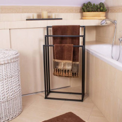 Držiak na uteráky SPRINGOS IDEA 3 čierny