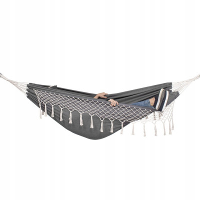 Hojdacia sieť 260x150 cm, šedá SPRINGOS ELBA