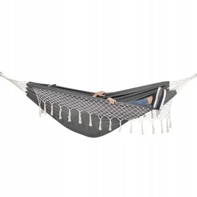 Hojdacia sieť 260x150 cm, šedá SPRINGOS ELBA