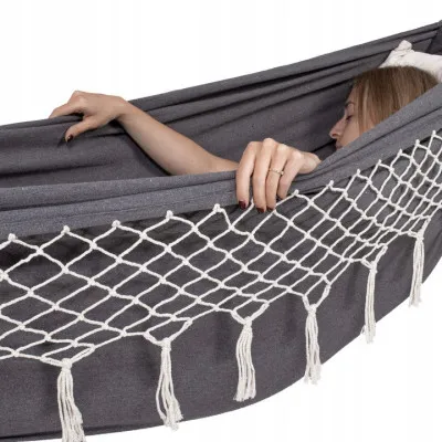 Hojdacia sieť 260x150 cm, šedá SPRINGOS ELBA