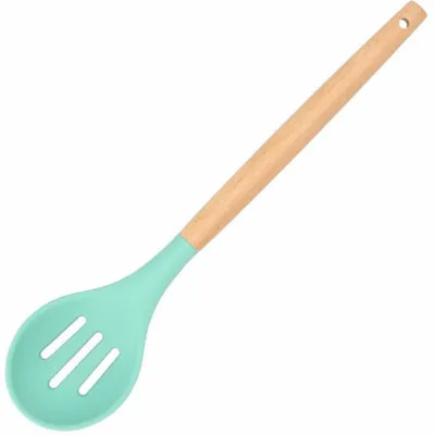 Sada kuchynského náčinia v stojane, set 12ks, tyrkysová SPRINGOS CHEF