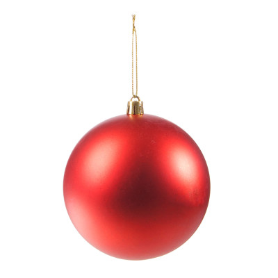 Vianočné banky červené mix - 10cm, sada 6ks