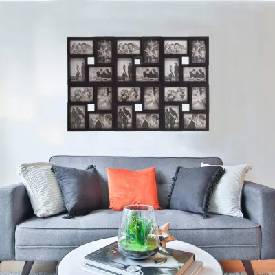 Fotorámik na 24 fotiek, 86x57 cm, čierny SPRINGOS PANORAMA