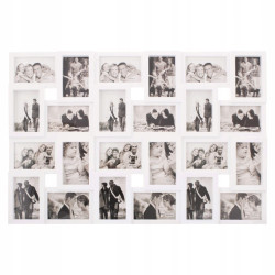 Fotorámik na 24 fotiek, 86x57 cm, biely SPRINGOS PANORAMA