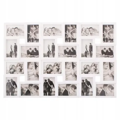 Fotorámik na 24 fotiek, 86x57 cm, biely SPRINGOS PANORAMA