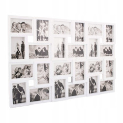 Fotorámik na 24 fotiek, 86x57 cm, biely SPRINGOS PANORAMA