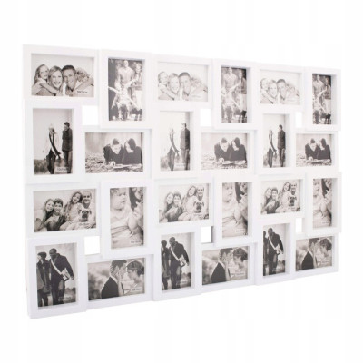 Fotorámik na 24 fotiek, 86x57 cm, biely SPRINGOS PANORAMA