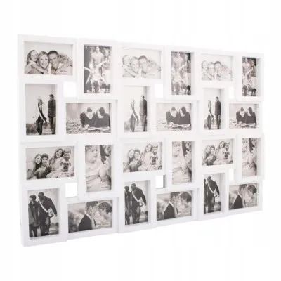 Fotorámik na 24 fotiek, 86x57 cm, biely SPRINGOS PANORAMA