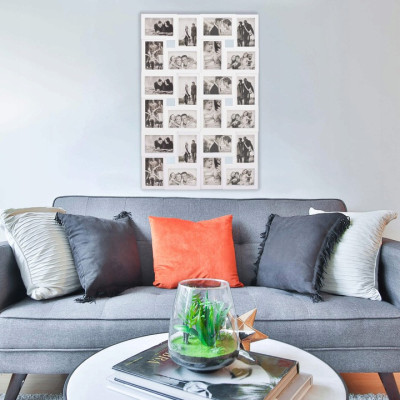 Fotorámik na 24 fotiek, 86x57 cm, biely SPRINGOS PANORAMA