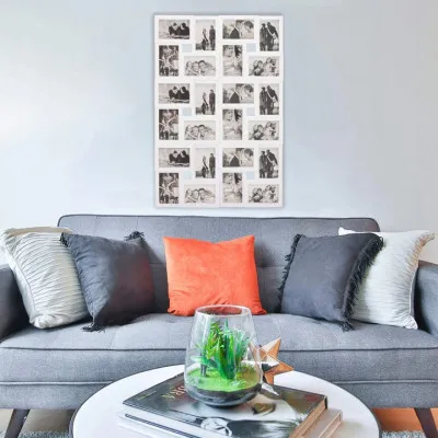 Fotorámik na 24 fotiek, 86x57 cm, biely SPRINGOS PANORAMA