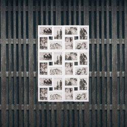 Fotorámik na 24 fotiek, 86x57 cm, biely SPRINGOS PANORAMA